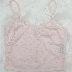 LA Hearts Pink Spaghetti Strap Top